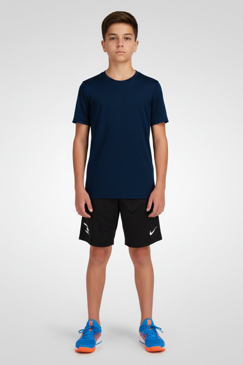 Nike 3Brand by Russell Wilson Kids Boys Embroidered Logo Training Shorts, Black - Image 1
